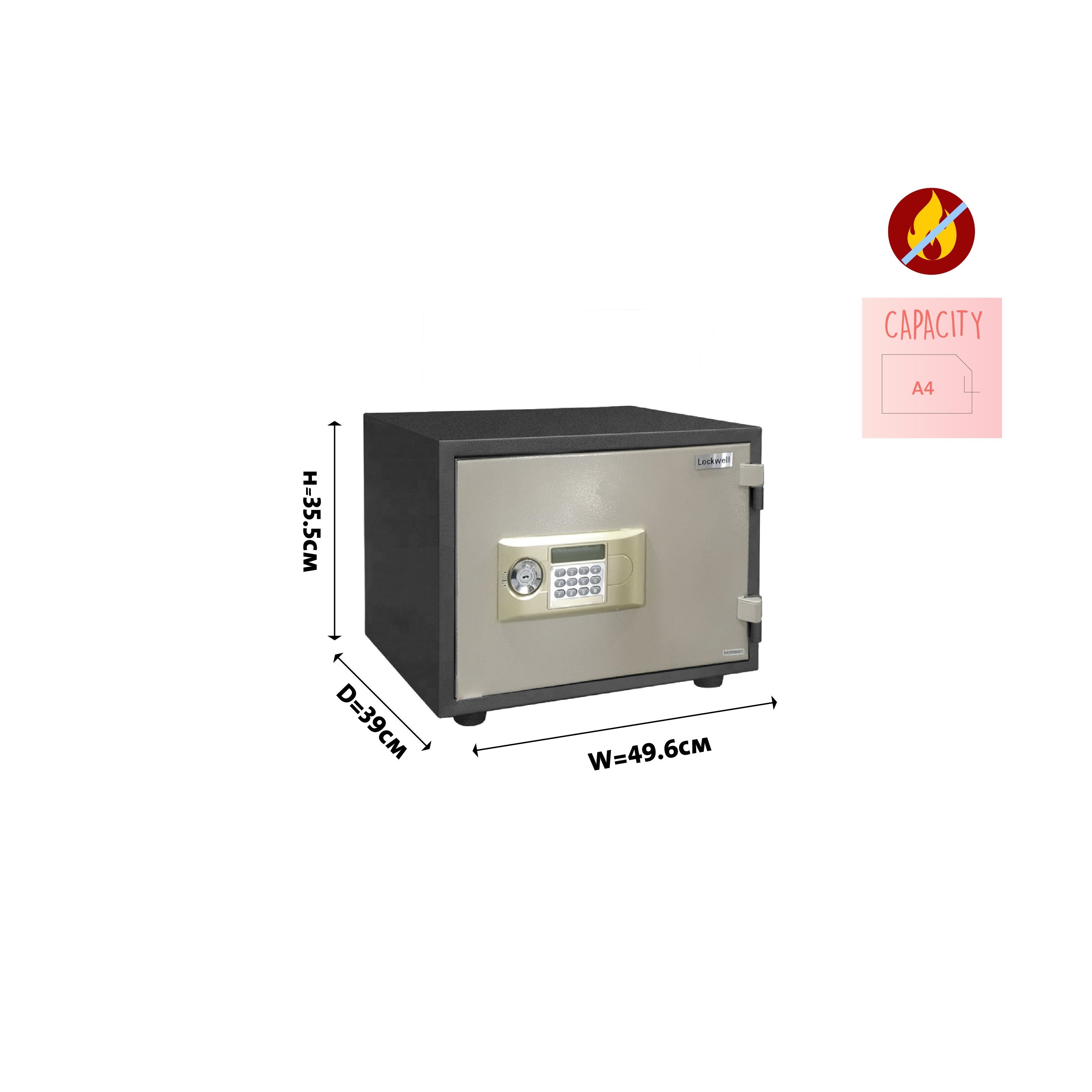 Lock Well Electronic Fire Safe, YB350ALD